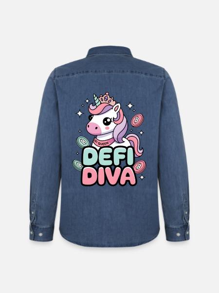 Defi Diva - Männer Jeanshemd Organic von Stanley/Stella - verwaschenes Mittelblau 