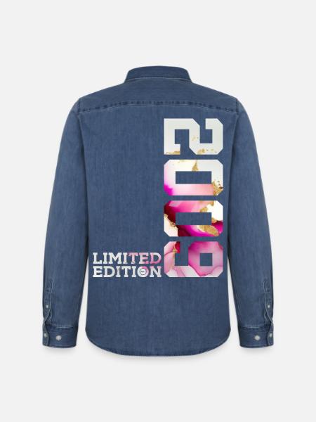 LIMITED EDITION 2009 17TH BIRTHDAY - Men’s Organic Denim Shirt by Stanley/Stella - mid washy