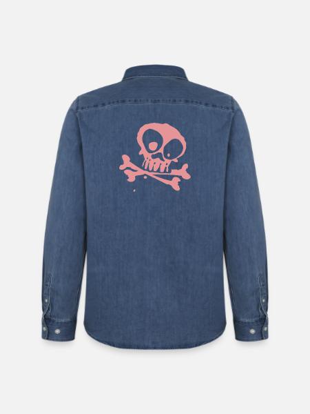 bone - Männer Jeanshemd Organic von Stanley/Stella - verwaschenes Mittelblau