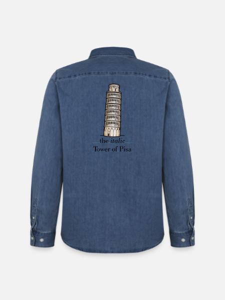 the italic Tower - Männer Jeanshemd Organic von Stanley/Stella - verwaschenes Mittelblau
