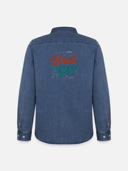 Back to school - Men’s Organic Denim Shirt by Stanley/Stella - mid washy