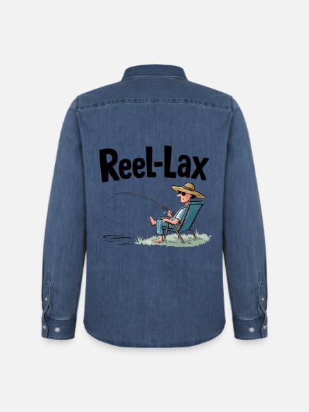 Reel laxiste - Chemise en denim homme bio Stanley/Stella - bleu moyen délavé