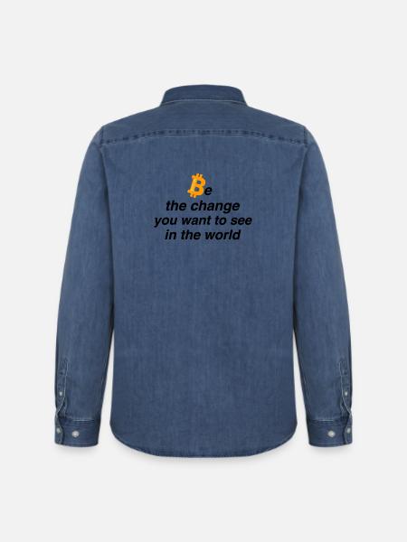 Be the change - Männer Jeanshemd Organic von Stanley/Stella - verwaschenes Mittelblau 