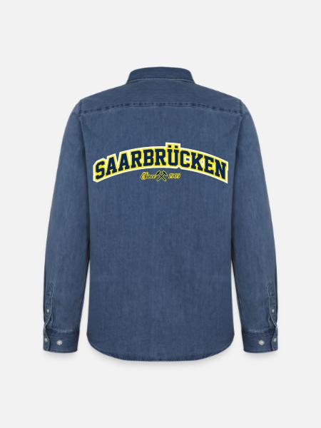 Saarbrücken - Männer Jeanshemd Organic von Stanley/Stella - verwaschenes Mittelblau