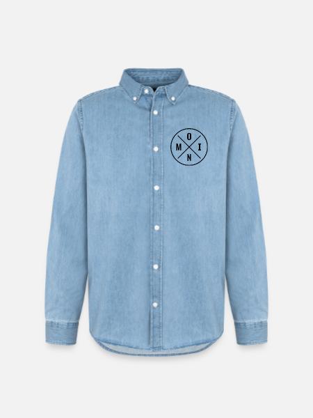 MOIN - Männer Jeanshemd Organic von Stanley/Stella - verwaschenes Hellblau