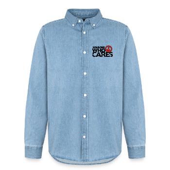 Someone Who Cares - Männer Jeanshemd Organic von Stanley/Stella - verwaschenes Hellblau - Vorne - AI Model Male 185 light (185cm)