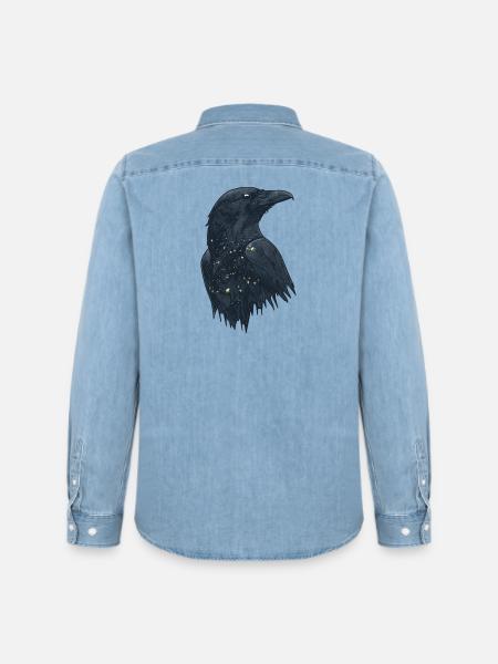 Raven - Men’s Organic Denim Shirt by Stanley/Stella - light wash