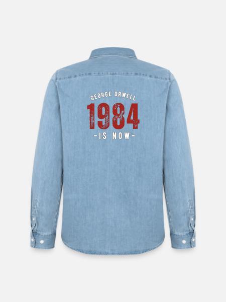 GEORGE ORWELL 1984 - Men’s Organic Denim Shirt by Stanley/Stella - light wash