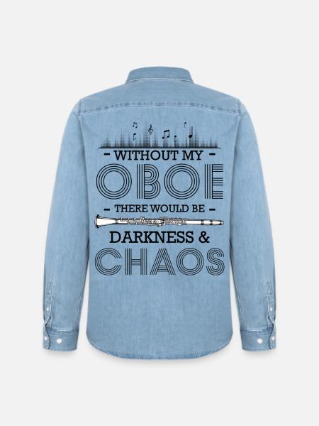 hautbois - Chemise en denim homme bio Stanley/Stella - bleu clair délavé