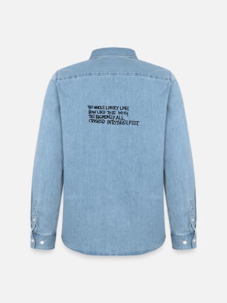 Basquiat - Männer Jeanshemd Organic von Stanley/Stella - verwaschenes Hellblau