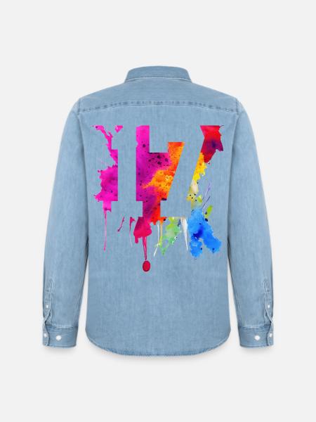 17 YEARS 17TH BIRTHDAY - Men’s Organic Denim Shirt by Stanley/Stella - light wash
