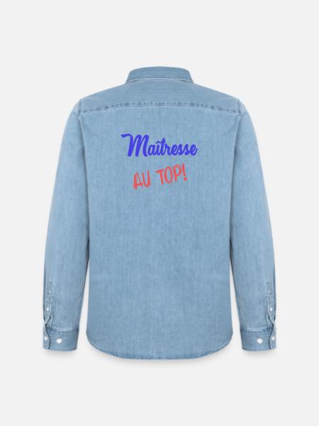 MISTRESS - Men’s Organic Denim Shirt by Stanley/Stella - light wash