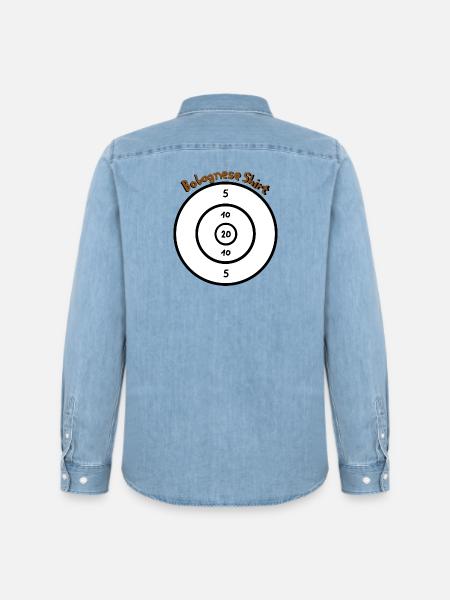 Bolognese Shit - Men’s Organic Denim Shirt by Stanley/Stella - light wash