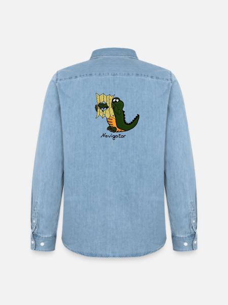 Navigator - Men’s Organic Denim Shirt by Stanley/Stella - light wash