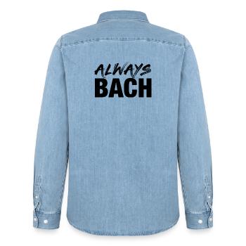 T-shirt de Johann Sebastian Bach - Chemise en denim homme bio Stanley/Stella - bleu clair délavé - Dos - AI Model Male 185 light (185cm)