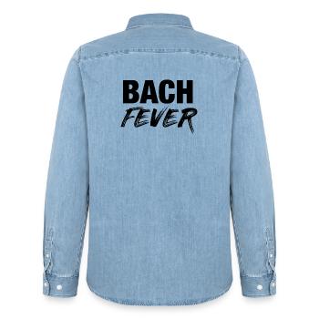 T-shirt de Johann Sebastian Bach - Chemise en denim homme bio Stanley/Stella - bleu clair délavé - Dos - AI Model Male 185 light (185cm)