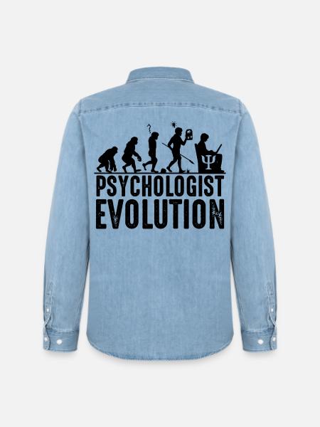 psychologue - Chemise en denim homme bio Stanley/Stella - bleu clair délavé
