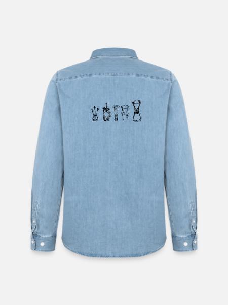 Alternative Coffee - Men’s Organic Denim Shirt by Stanley/Stella - light wash