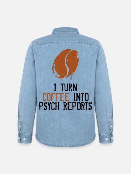 psychologist - Men’s Organic Denim Shirt by Stanley/Stella - light wash