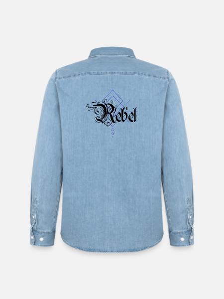 Rebel - Men’s Organic Denim Shirt by Stanley/Stella - light wash