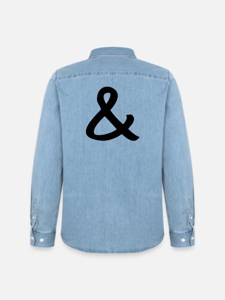 esperluette - Chemise en denim homme bio Stanley/Stella - bleu clair délavé