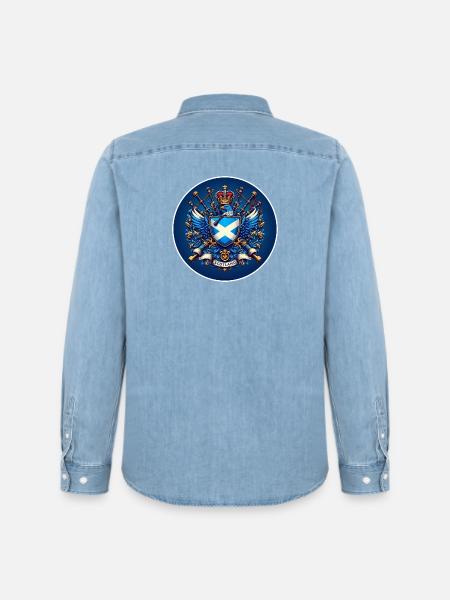 Scotland Logo - Men’s Organic Denim Shirt by Stanley/Stella - light wash