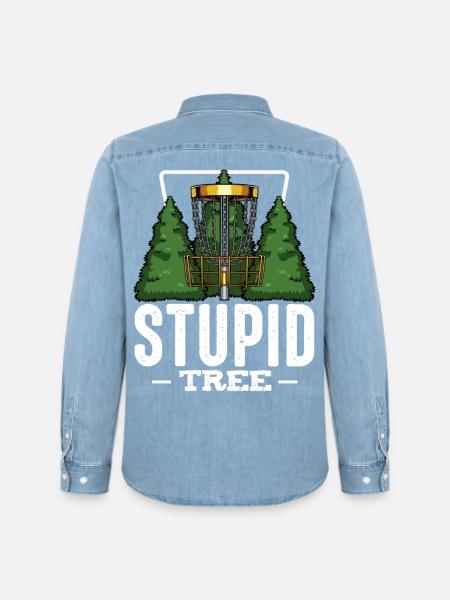 Frisbee - Men’s Organic Denim Shirt by Stanley/Stella - light wash
