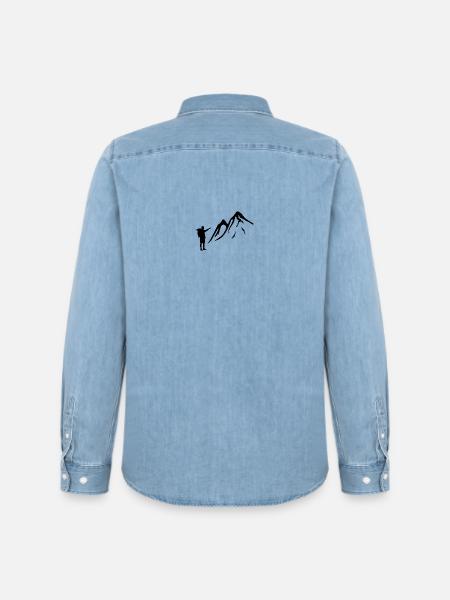 Trekking - Männer Jeanshemd Organic von Stanley/Stella - verwaschenes Hellblau
