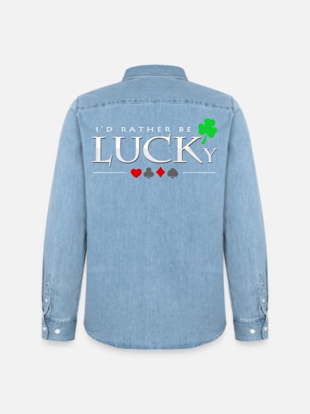 Poker - Männer Jeanshemd Organic von Stanley/Stella - verwaschenes Hellblau