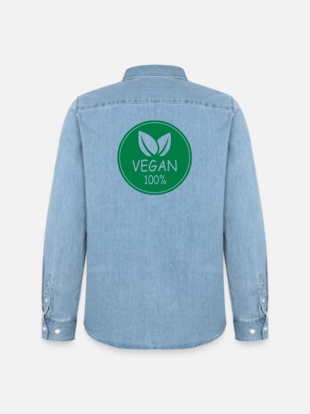 vegan 100% - Männer Jeanshemd Organic von Stanley/Stella - verwaschenes Hellblau
