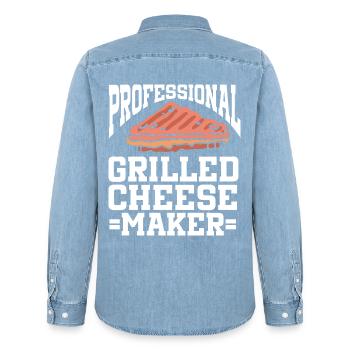 Cheese Making Cheese Lover - Männer Jeanshemd Organic von Stanley/Stella - verwaschenes Hellblau - Hinten - AI Model Male 185 light (185cm)