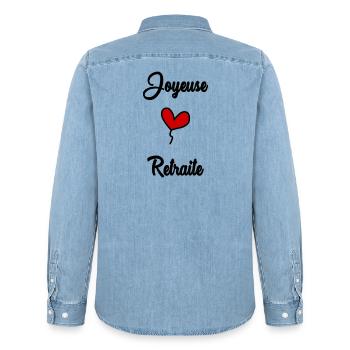 ALLES GUTE FÜR DEN RUHESTAND - Männer Jeanshemd Organic von Stanley/Stella - verwaschenes Hellblau - Hinten - AI Model Male 185 light (185cm)
