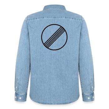 MINIMAL ILLIMITÉ par Unlimited Apparel - Chemise en denim homme bio Stanley/Stella - bleu clair délavé - Dos - AI Model Male 185 light (185cm)