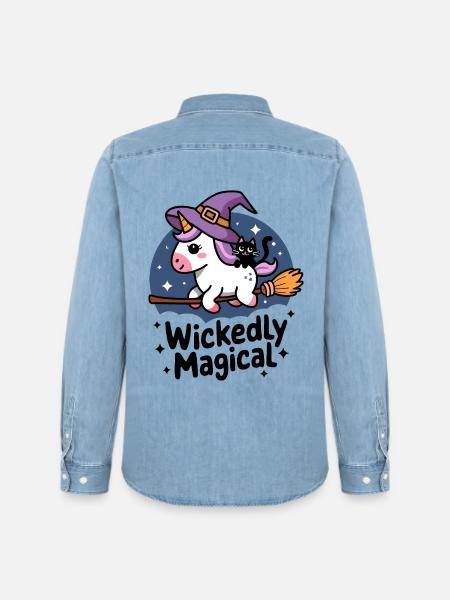 Wickedly Magical - Men’s Organic Denim Shirt by Stanley/Stella - light wash