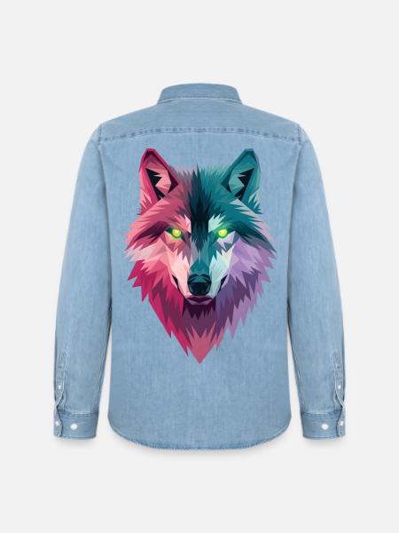 Loup - Chemise en denim homme bio Stanley/Stella - bleu clair délavé