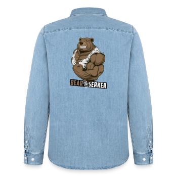 Bearserker - Chemise en denim homme bio Stanley/Stella - bleu clair délavé - Dos - AI Model Male 185 light (185cm)
