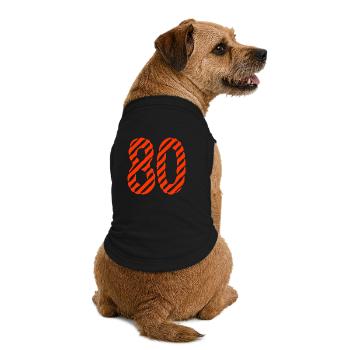 80. 80 JAHRE. 80-JÄHRIGES JUBILÄUM. 80. GEBURTSTAG. - Premium Organic Hunde-T-Shirt - Schwarz - Hinten