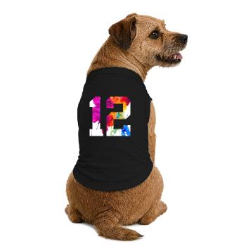 NUMMER 12 JAHRE ALT 12. GEBURTSTAG - Premium Organic Hunde-T-Shirt - Schwarz - Hinten