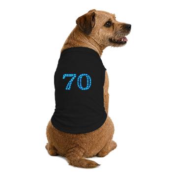 70. 70 ANS. 70e ANNIVERSAIRE. ANNIVERSAIRE 70 ANS. - T-shirt bio premium pour chien - noir - Dos