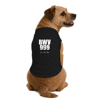 Bach Johann Sebastian - Premium Organic Hunde-T-Shirt - Schwarz - Hinten
