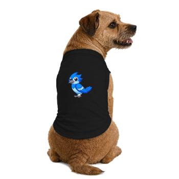 Blue Jay Niedliche Maskottchen Zeichentrickfigur Kawaii - Premium Organic Hunde-T-Shirt - Schwarz - Hinten