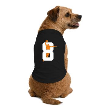 NUMMER 8 BASKETBALL 8. GEBURTSTAG - Premium Organic Hunde-T-Shirt - Schwarz - Hinten