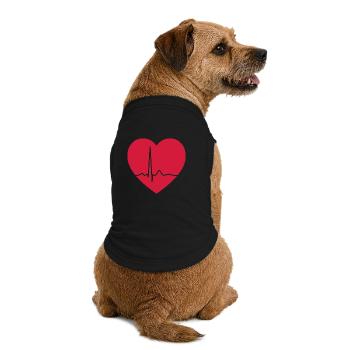 Heartbeat ECG Line Medical Pulse Wave Icon Vector - Premium Organic Dog T-Shirt - black - Back