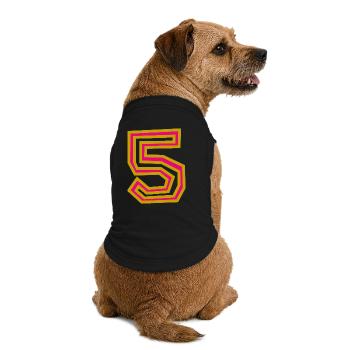5. 5 ANS. 5e ANNIVERSAIRE - T-shirt bio premium pour chien - noir - Dos