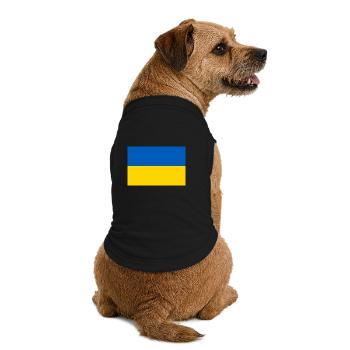 Ukraine - Premium Organic Hunde-T-Shirt - Schwarz - Hinten