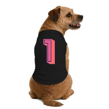 1. 1 JAHR. 1. JAHRESTAG. 1 JAHR GEBURTSTAG - Premium Organic Hunde-T-Shirt - Schwarz - Hinten