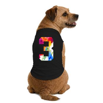 NUMÉRO 3 ANS 3ÈME ANNIVERSAIRE - T-shirt bio premium pour chien - noir - Dos