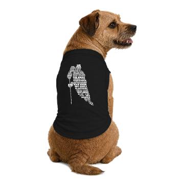 Sprache des Eishockey (weiß) - Premium Organic Hunde-T-Shirt - Schwarz - Hinten