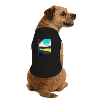 Affiche de voyage souvenir du stade de Selhurst Park WPA - T-shirt bio premium pour chien - noir - Dos