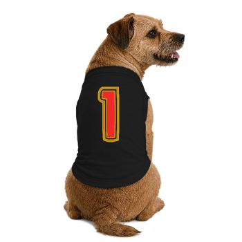1. 1 AN. 1er ANNIVERSAIRE. ANNIVERSAIRE 1 AN - T-shirt bio premium pour chien - noir - Dos